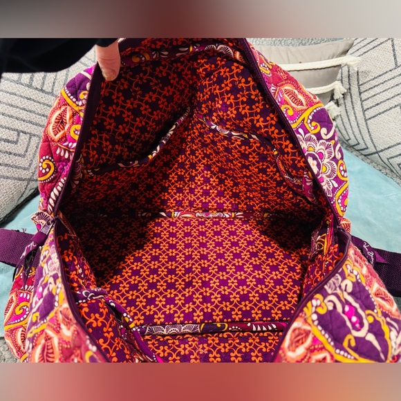 Vera Bradley Purple and Pink Floral Travel Bag - Picture 6 of 8